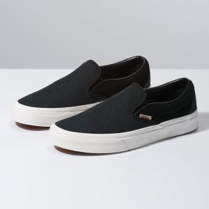 Vans Bayan Kaykay Ayakkabısı Woven Check Slip-On Siyah/Beyaz | 35144-712